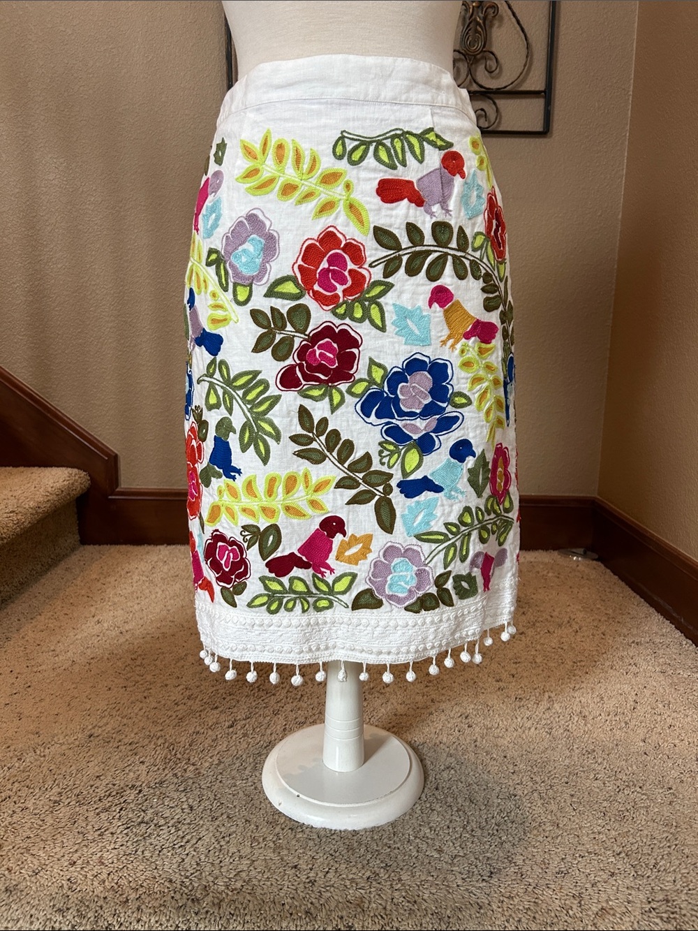 Embroidered skirt from Anthropologie
